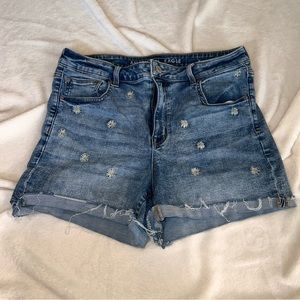 AE High Rise Daisy Shortie Shorts Size 14